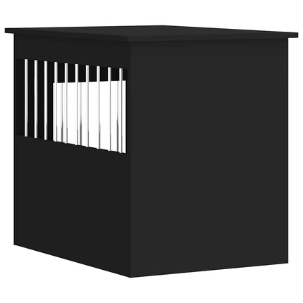 Hundbur/sidobord svart 55x75x65 cm konstruerat trä