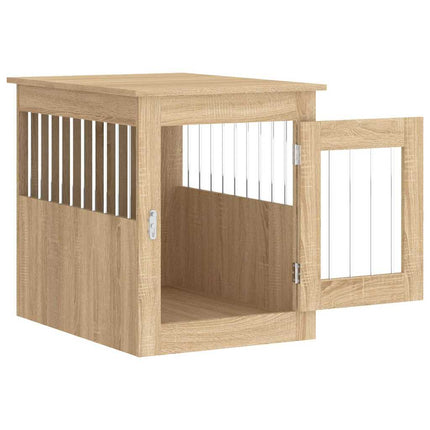 Hundbur/sidobord sonoma-ek 55x75x65 cm konstruerat trä