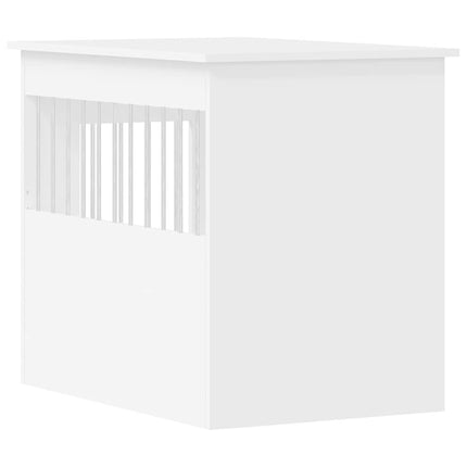 Hundbur/sidobord vit 55x80x68 cm konstruerat trä