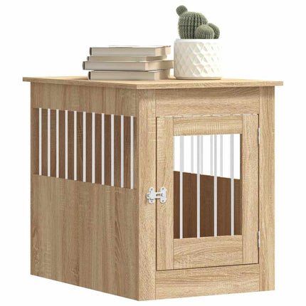 Hundbur/sidobord sonoma-ek 55x80x68 cm konstruerat trä