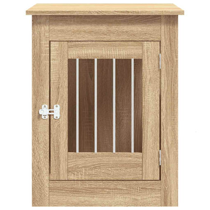 Hundbur/sidobord sonoma-ek 55x80x68 cm konstruerat trä