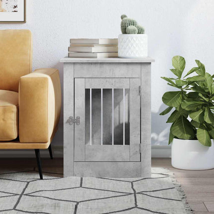 Hundbur betonggrå 55x80x68 cm konstruerat trä