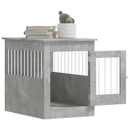 Hundbur betonggrå 55x80x68 cm konstruerat trä