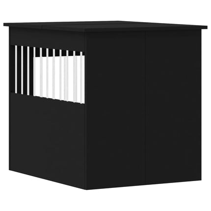 Hundbur svart 64,5x80x71 cm konstruerat trä