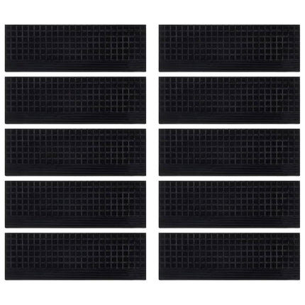 Trappstegsmattor 10 st 25x75 cm gummi