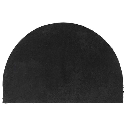 Dörrmatta svart halvrund 40x60 cm tuftad kokos
