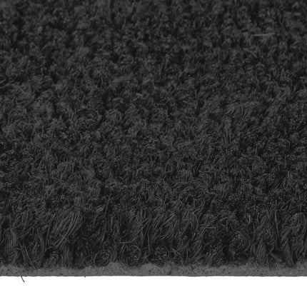 Dörrmatta svart halvrund 50x80 cm tuftad kokos