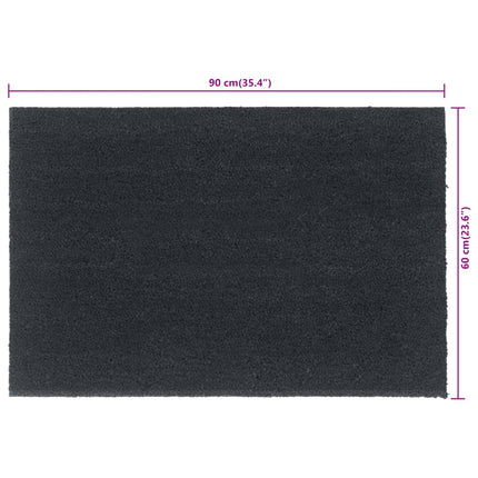 Dörrmatta mörkgrå 60x90 cm tuftad kokos