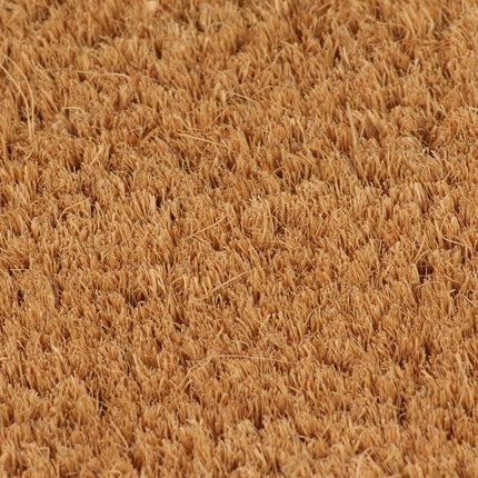 Dörrmatta naturlig halvrund 60x90 cm tuftad kokos