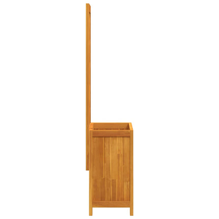 Odlingslåda med spaljé 55x29,5x132 cm massiv akacia