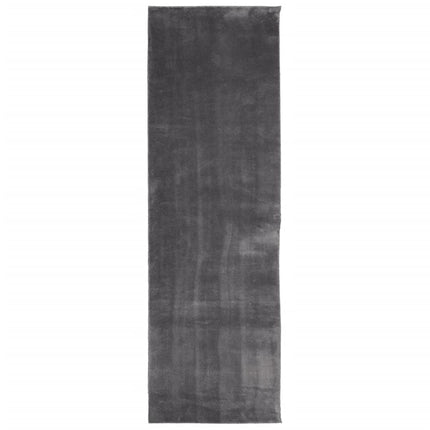 Mjuk matta HUARTE med kort lugg tvättbar antracit 80x250 cm
