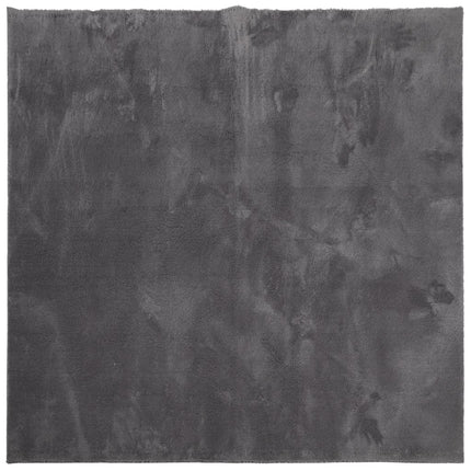 Mjuk matta HUARTE med kort lugg tvättbar antracit 200x200 cm