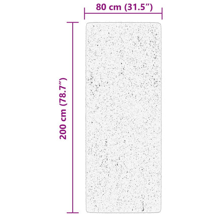Mjuk matta HUARTE med kort lugg tvättbar beige 80x200 cm