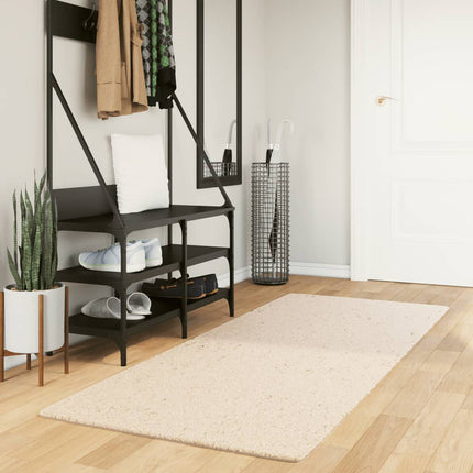 Mjuk matta HUARTE med kort lugg tvättbar beige 80x200 cm