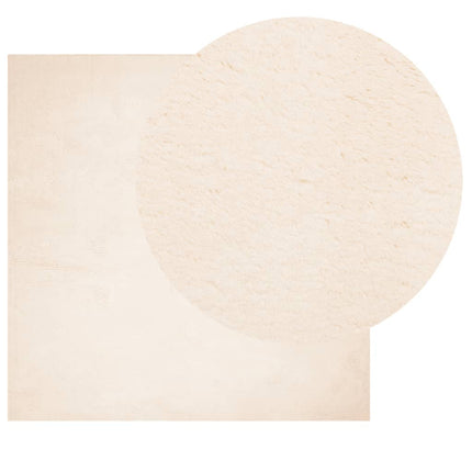 Mjuk matta HUARTE med kort lugg tvättbar beige 120x120 cm