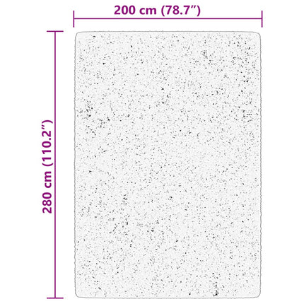 Mjuk matta HUARTE med kort lugg tvättbar beige 200x280 cm