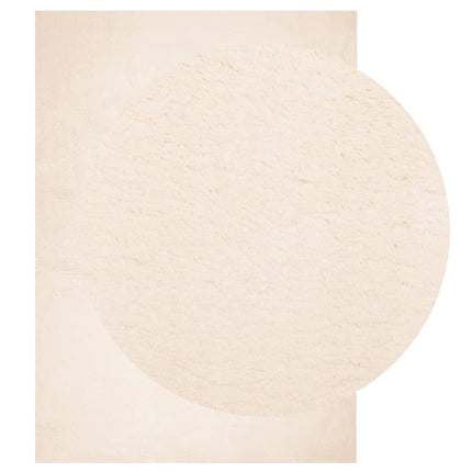 Mjuk matta HUARTE med kort lugg tvättbar beige 240x340 cm