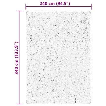 Mjuk matta HUARTE med kort lugg tvättbar beige 240x340 cm