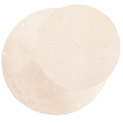 Mjuk matta HUARTE med kort lugg tvättbar beige Ø 80 cm