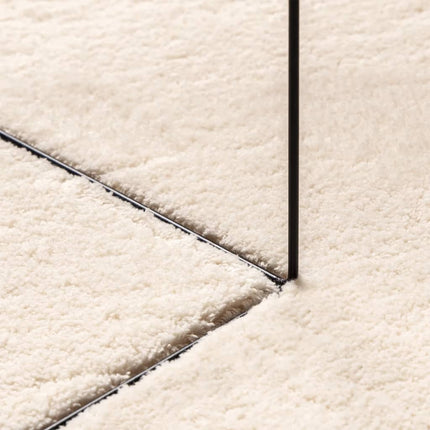 Mjuk matta HUARTE med kort lugg tvättbar beige Ø 80 cm