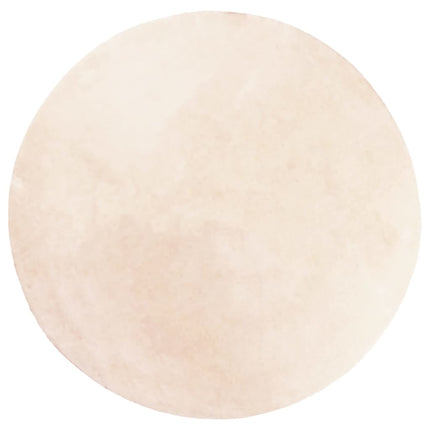 Mjuk matta HUARTE med kort lugg tvättbar beige Ø 120 cm