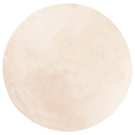 Mjuk matta HUARTE med kort lugg tvättbar beige Ø 160 cm