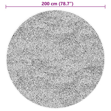 Mjuk matta HUARTE med kort lugg tvättbar beige Ø 200 cm