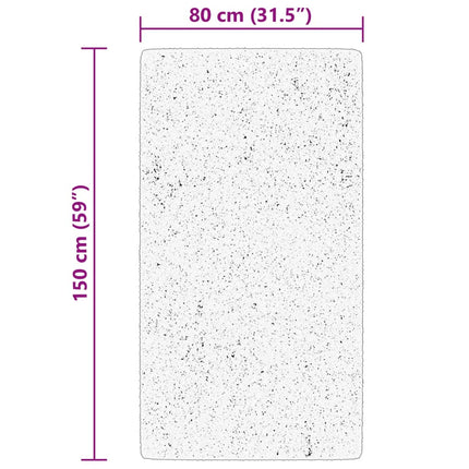 Mjuk matta HUARTE med kort lugg tvättbar gräddvit 80x150 cm