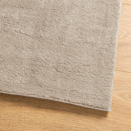 Mjuk matta HUARTE med kort lugg tvättbar sandbeige 60x110 cm