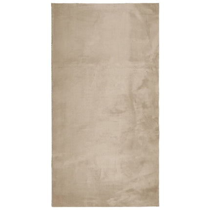 Mjuk matta HUARTE med kort lugg tvättbar sandbeige 80x150 cm