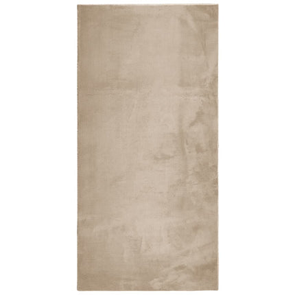 Mjuk matta HUARTE med kort lugg tvättbar sandbeige 100x200 cm