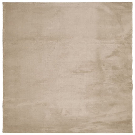 Mjuk matta HUARTE med kort lugg tvättbar sandbeige 200x200 cm