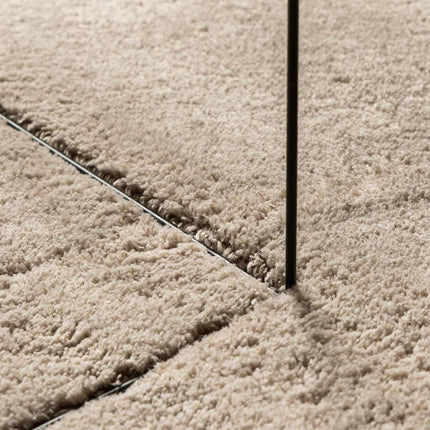 Mjuk matta HUARTE med kort lugg tvättbar sandbeige 240x240 cm