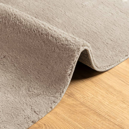 Mjuk matta HUARTE med kort lugg tvättbar sandbeige 240x340 cm
