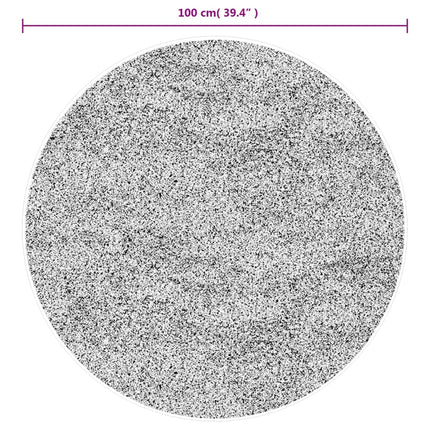 Mjuk matta HUARTE med kort lugg tvättbar sandbeige Ø 100 cm