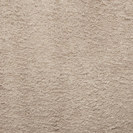 Mjuk matta HUARTE med kort lugg tvättbar sandbeige Ø 120 cm