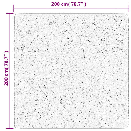 Mjuk matta HUARTE med kort lugg tvättbar grå 200x200 cm