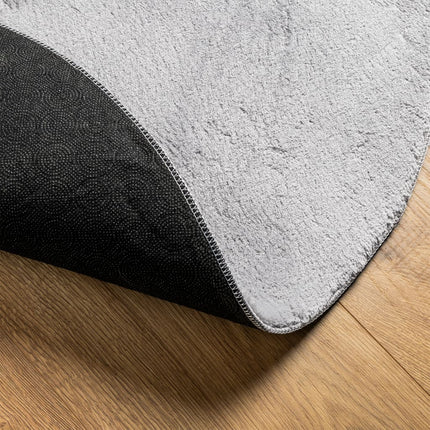 Mjuk matta HUARTE med kort lugg tvättbar grå Ø 100 cm