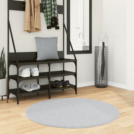 Mjuk matta HUARTE med kort lugg tvättbar grå Ø 100 cm