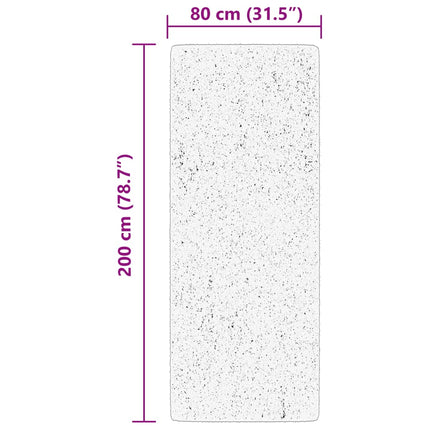 Mjuk matta HUARTE med kort lugg tvättbar skogsgrön 80x200 cm