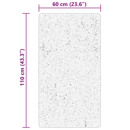 Mjuk matta HUARTE med kort lugg tvättbar svart 60x110 cm