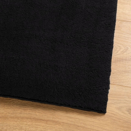 Mjuk matta HUARTE med kort lugg tvättbar svart 80x150 cm