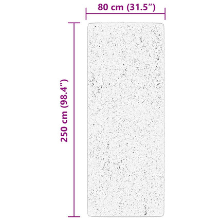 Mjuk matta HUARTE med kort lugg tvättbar blå 80x250 cm