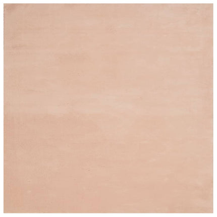 Mjuk matta HUARTE med kort lugg tvättbar rosa 160x160 cm