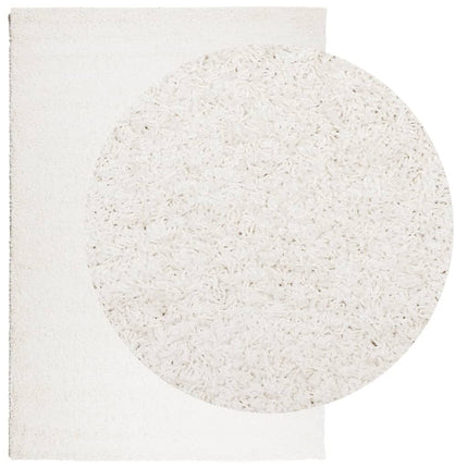 Ryamatta PAMPLONA lång lugg modern gräddvit 160x230 cm