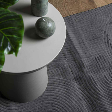 Matta IZA kort lugg skandinavisk look antracit 80x150 cm