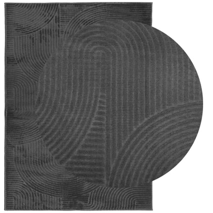 Matta IZA kort lugg skandinavisk look antracit 200x280 cm