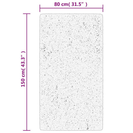 Matta IZA kort lugg skandinavisk look gräddvit 80x150 cm