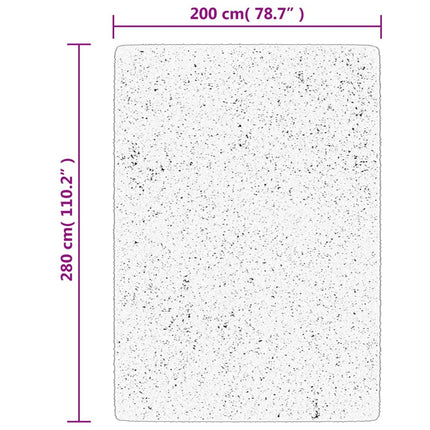 Matta IZA kort lugg skandinavisk look gräddvit 200x280 cm