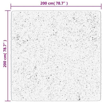 Matta OVIEDO kort lugg antracit 200x200 cm